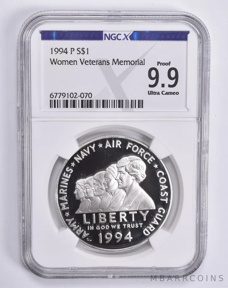 1994-P Women Veterans Commemorative Dollar Proof 9.9 UCAM NGC X NGCX