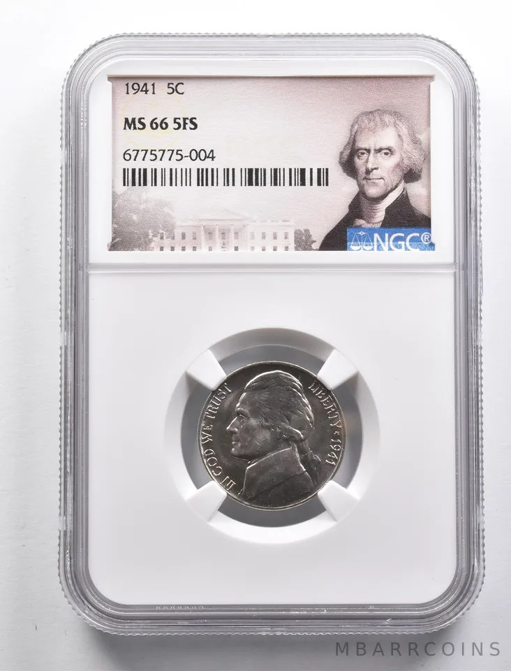 MS66 5FS 1941 Jefferson Nickel NGC a4940