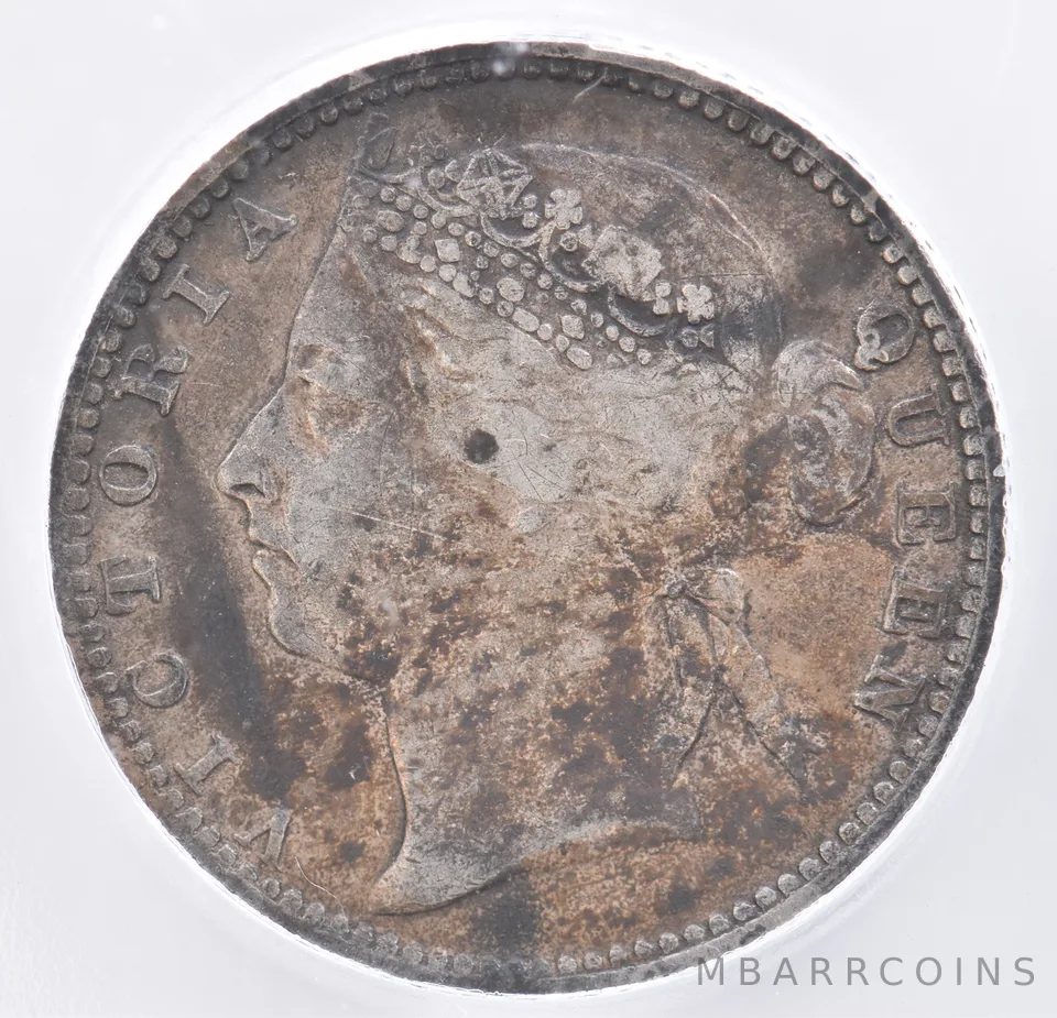 1899 Straits Settlements 10 Cents KM#11 EF45 ICG Beautiful Tone *1914