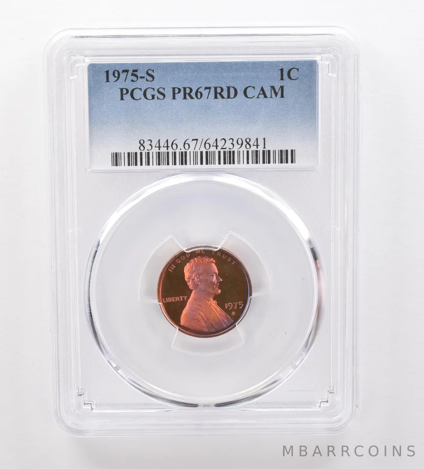 1975-S Lincoln Memorial Cent PR67 RD CAM PCGS Beautiful Tone *2080