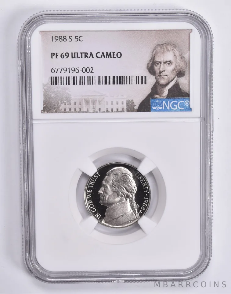 1988-S Jefferson Nickel PF69 UCam NGC Special Lbl