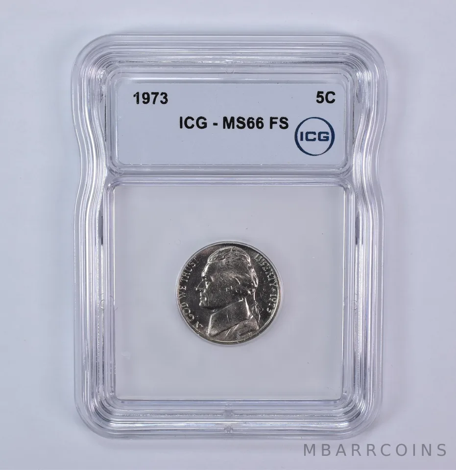 1973 Jefferson Nickel MS66 FS ICG