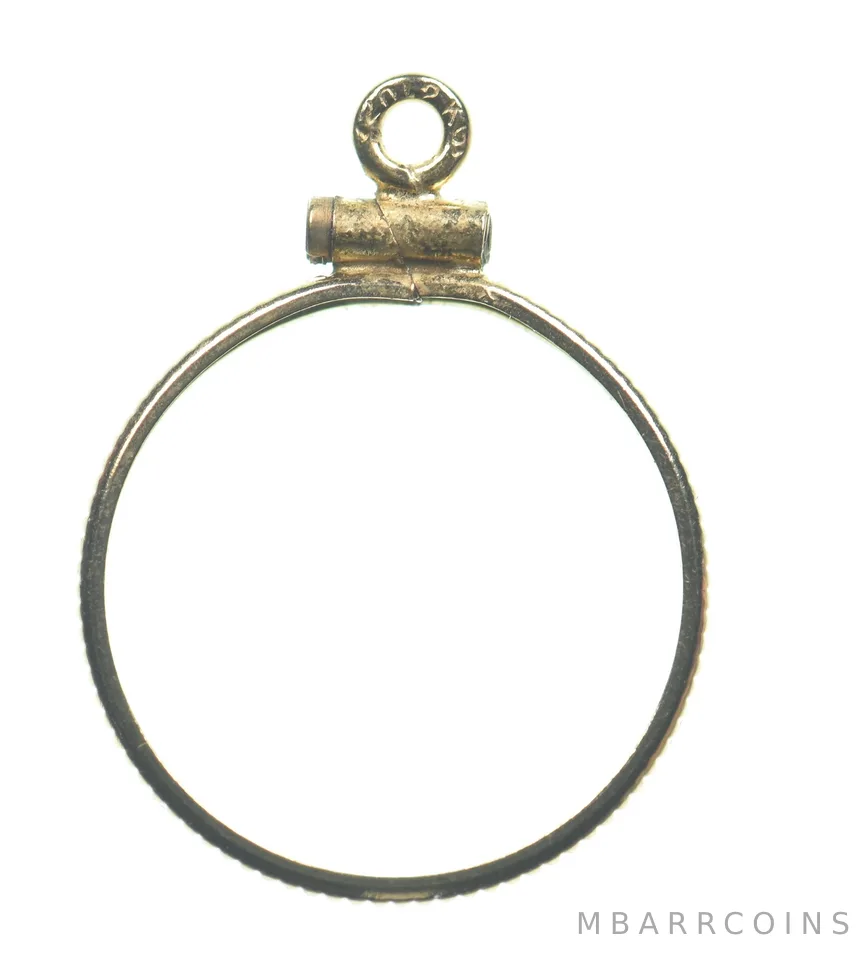 12k 0.6 Gram Gold Filled 15.5mm Coin Bezel Pendant Frame Edge *4965