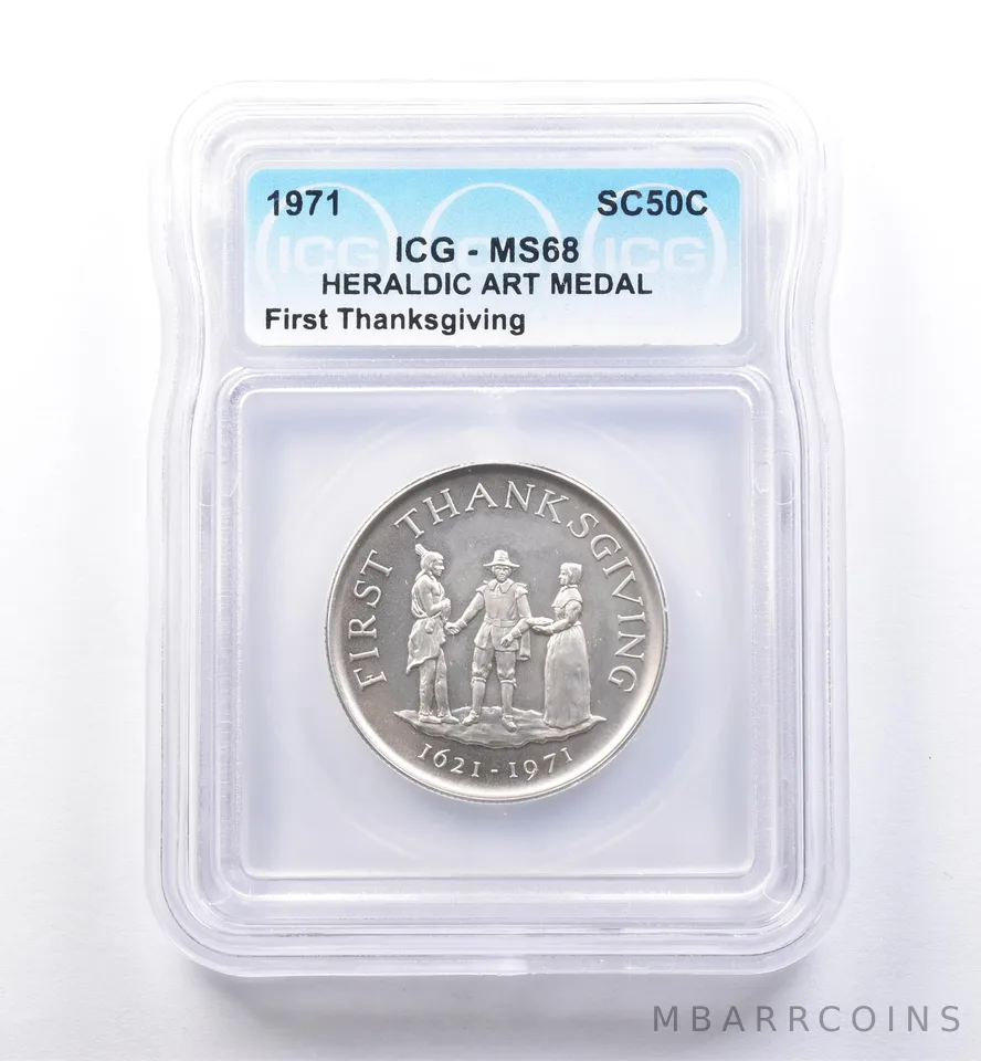1971 So Called Half Dollar First Thanksgiving MS68 ICG *8500