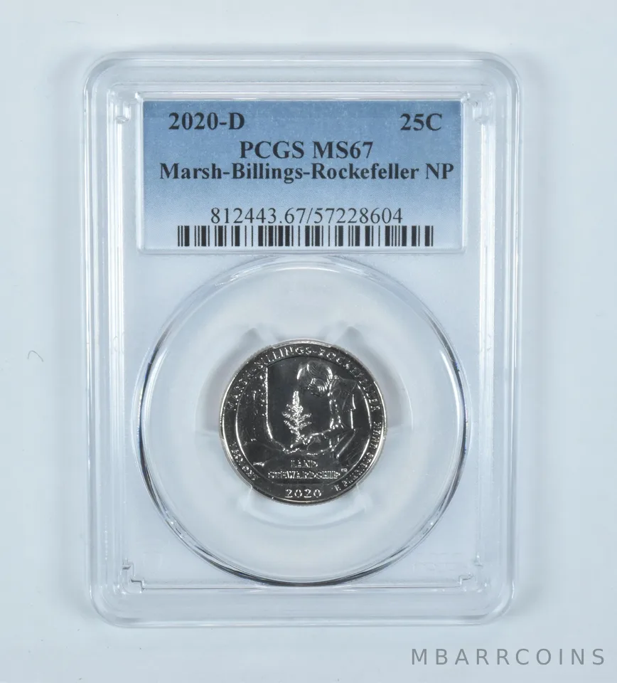 2020-D Washington Quarter ATB Marsh-Billings-Rockefeller MS67 PCGS