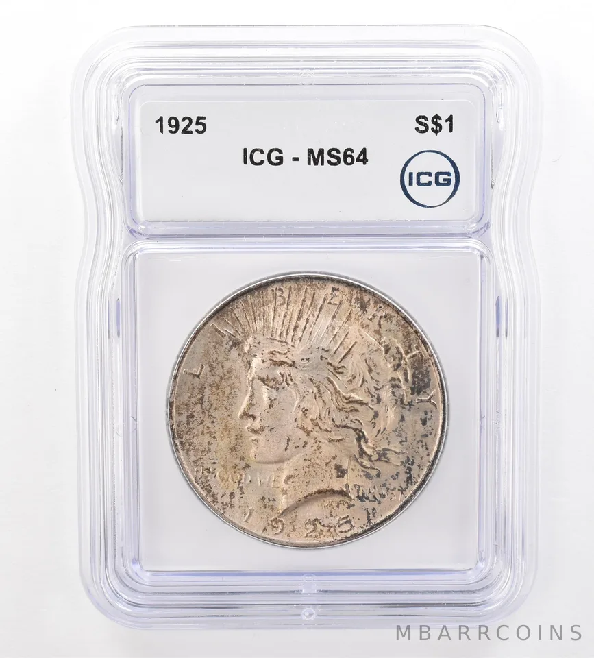 1925 Peace Silver Dollar MS64 ICG Beautiful Tone *7337