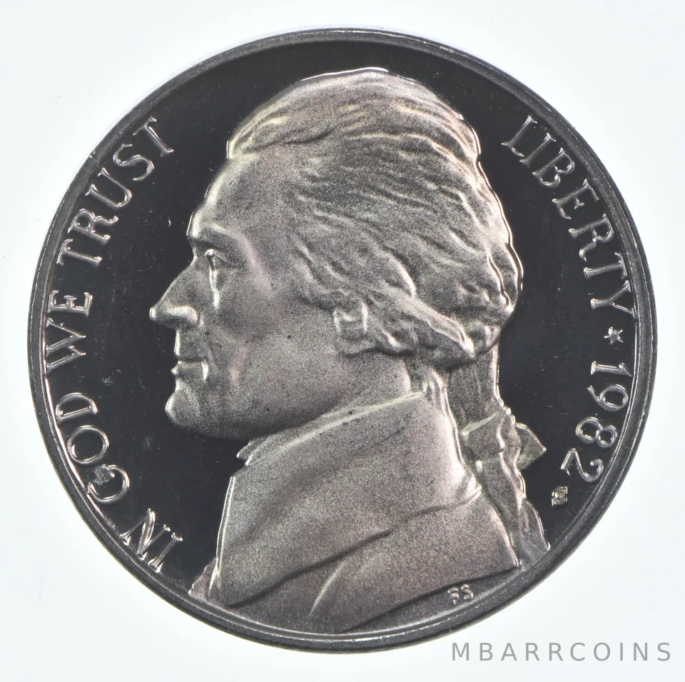 1982-S Jefferson Nickel Proof