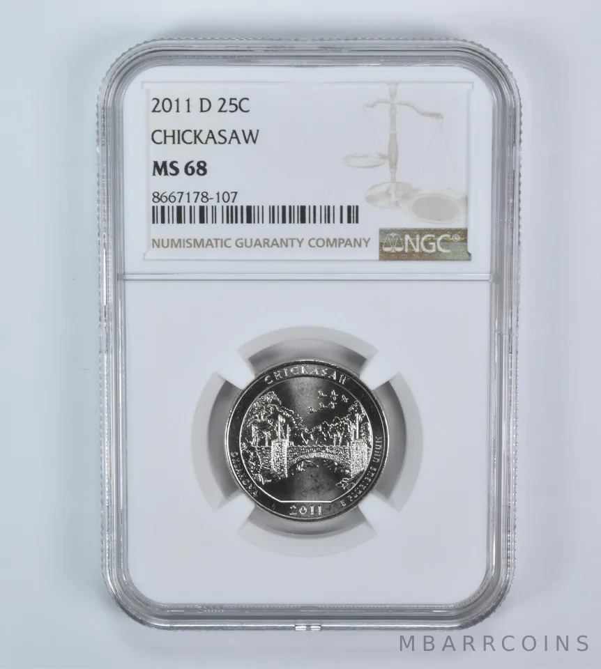 2011-D Washington Quarter ATB Chickasaw MS68 NGC