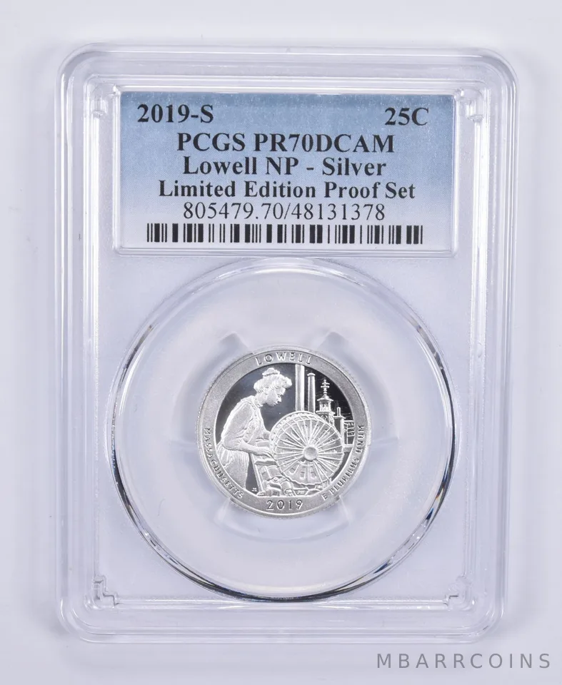 2019-S Quarter Silver Lowell NP Limited Edition Set PR70 PCGS