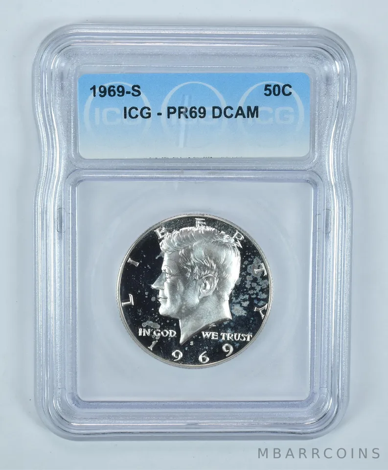 1969-S Kennedy Half Dollar PR69 DCAM ICG