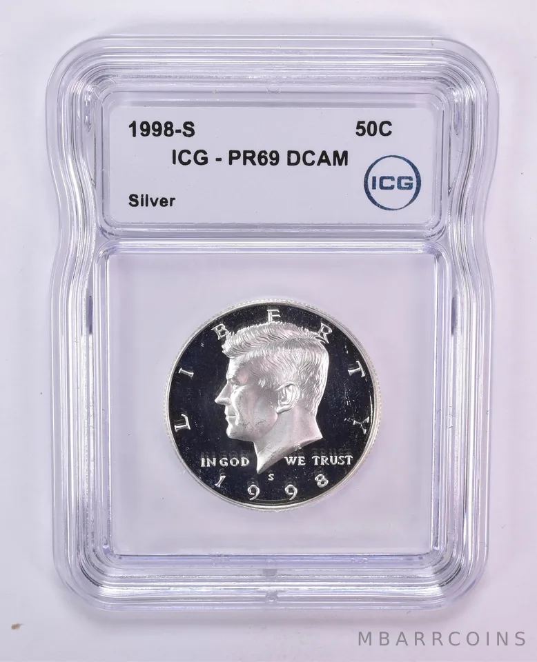 1998-S Kennedy Half Dollar Silver PR69 DCAM ICG