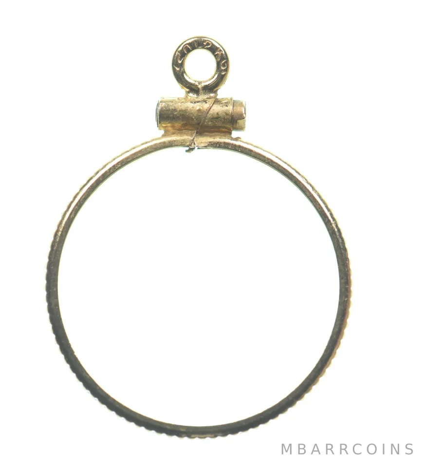 12k 0.6 Gram Gold Filled 15.5mm Coin Bezel Pendant Frame Edge *4929