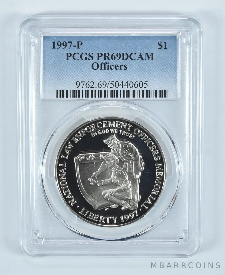 1997-P Law Officers Memorial Commemorative Dollar PR69 DCAM PCGS