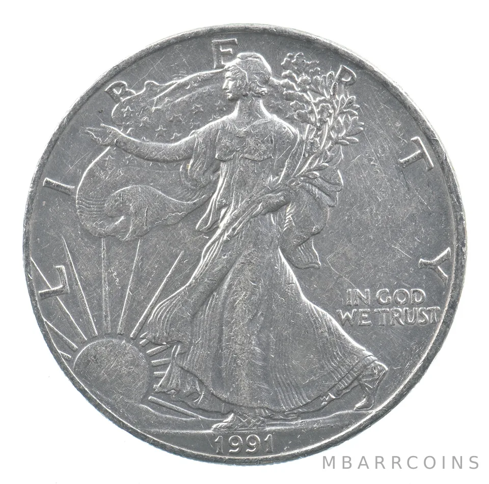 Better Date 1991 American Silver Eagle 1 Troy Oz .999 Fine Silver *733