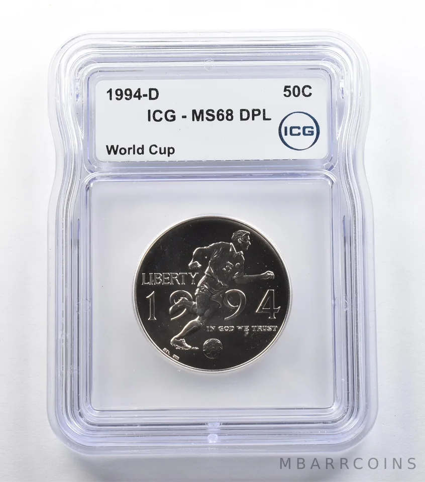 1994-D World Cup Commemorative Half Dollar MS68 DPL ICG *5423