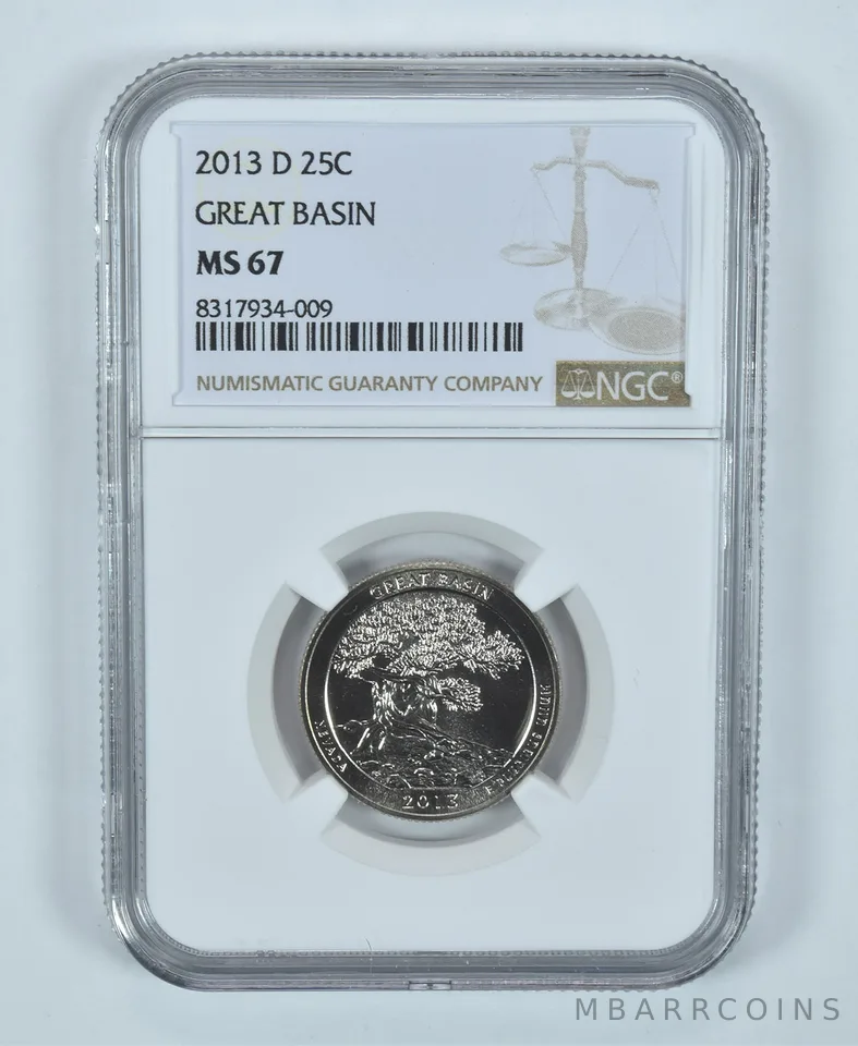 2013-D Washington Quarter Great Basin America The Beautiful MS67 NGC