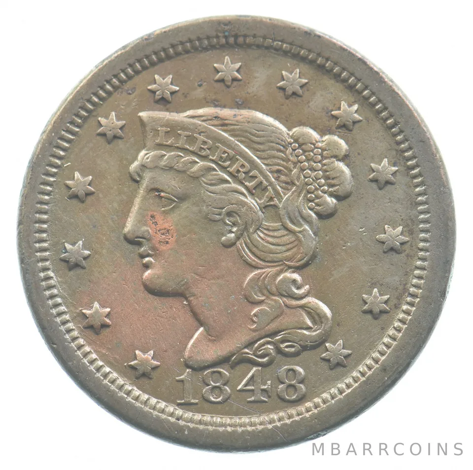 1848 Braided Hair Large Cent *4482