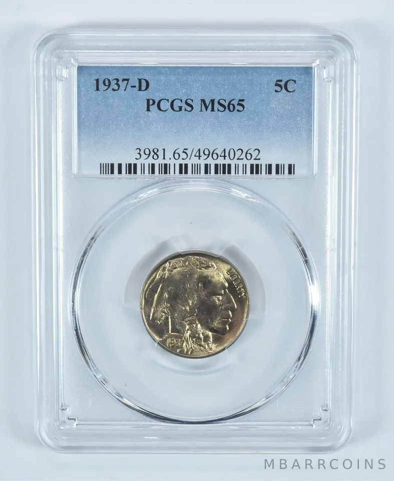 1937-D Indian Head Buffalo Nickel MS65 PCGS Blue Label