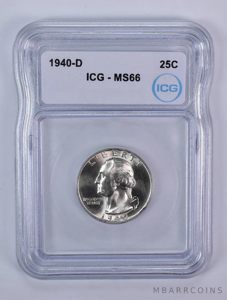 1940-D Washington Quarter MS66 ICG