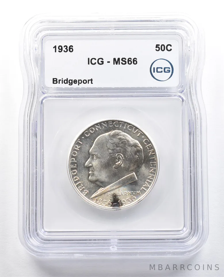 1936 Bridgeport Commemorative Half Dollar MS66 ICG *4862