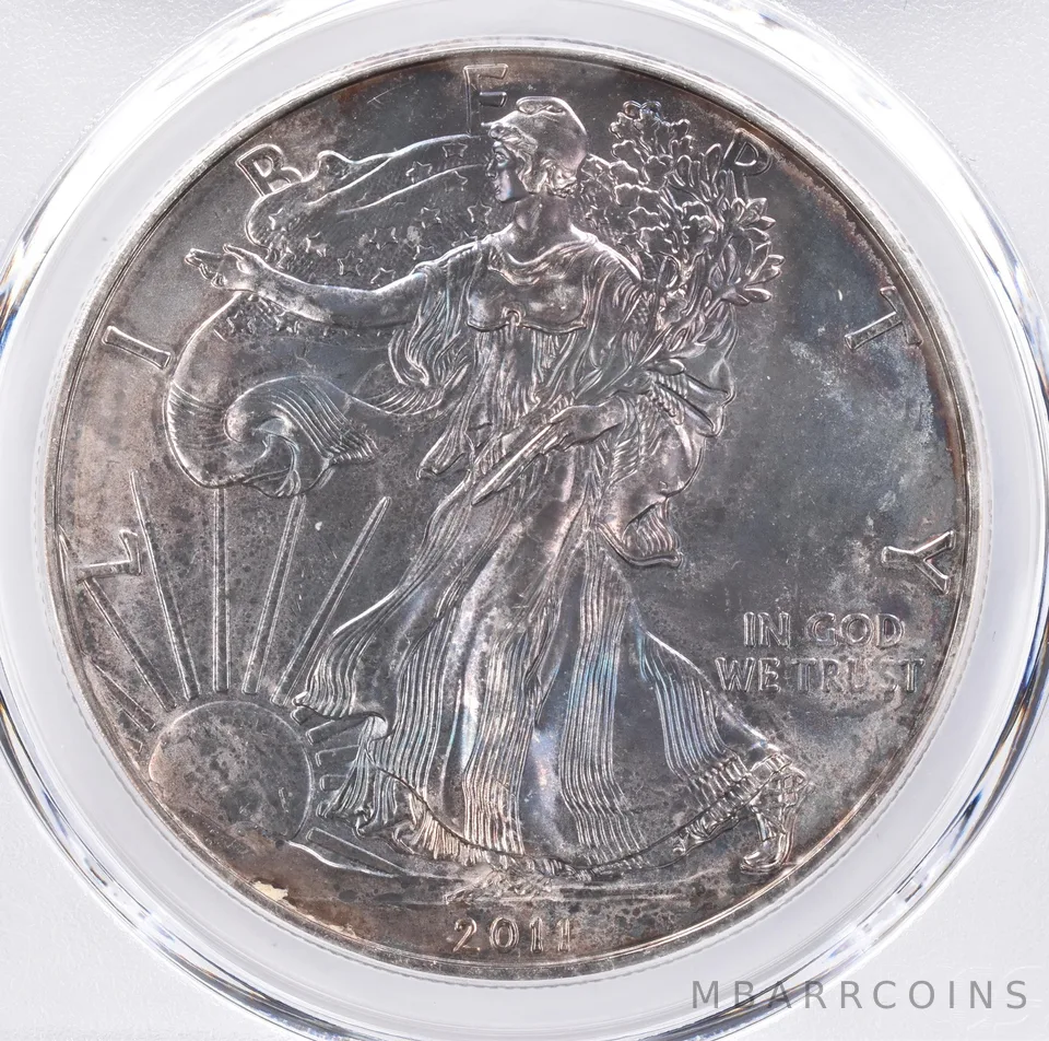 2011 American Silver Eagle MS67 PCGS Beautiful Tone *1352