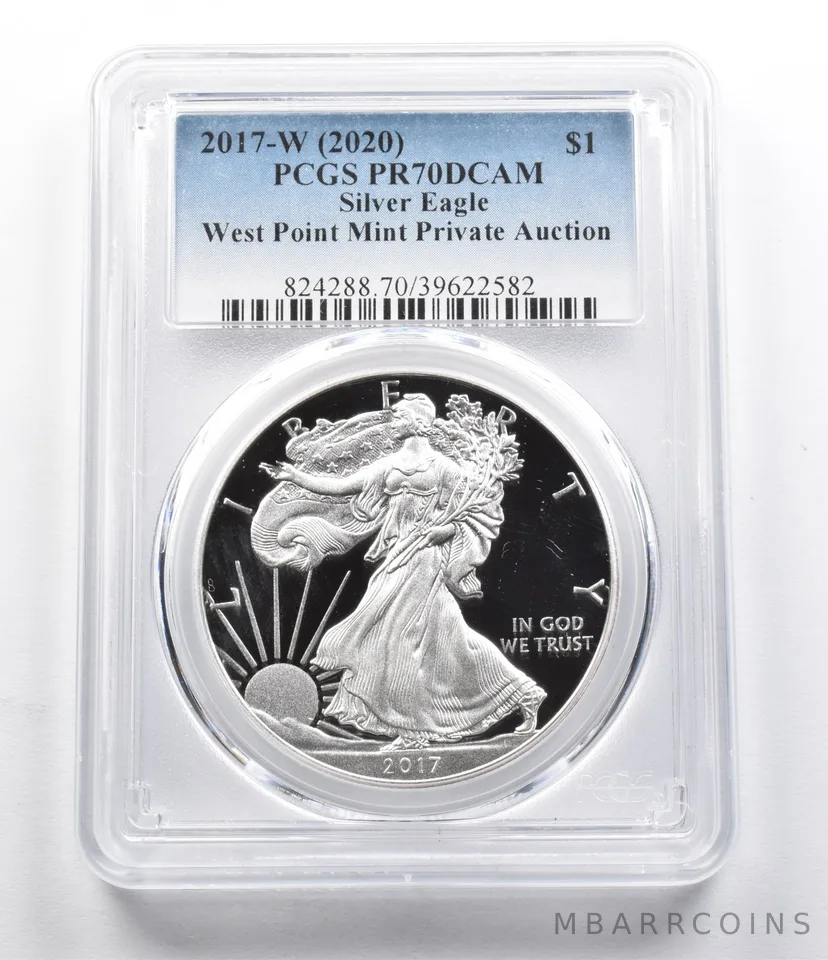 PR70DCam 2017-W (2020) American Silver Eagle West Point Private Auct. PCGS *5927