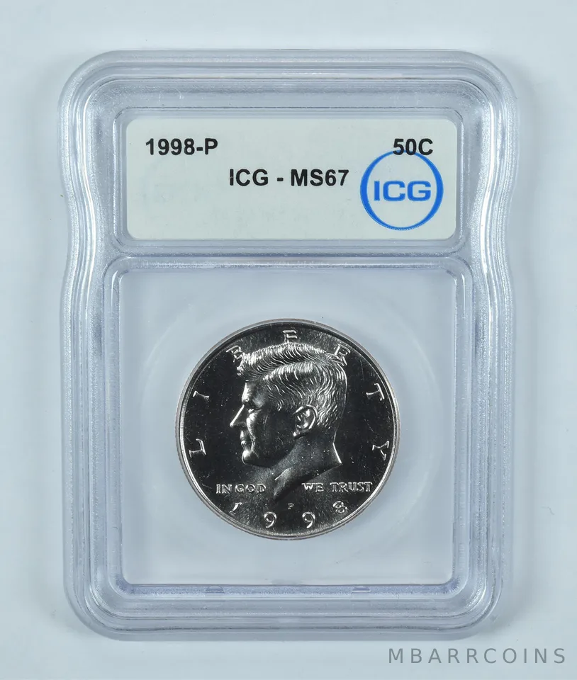 1998-P Kennedy Half Dollar MS67 ICG