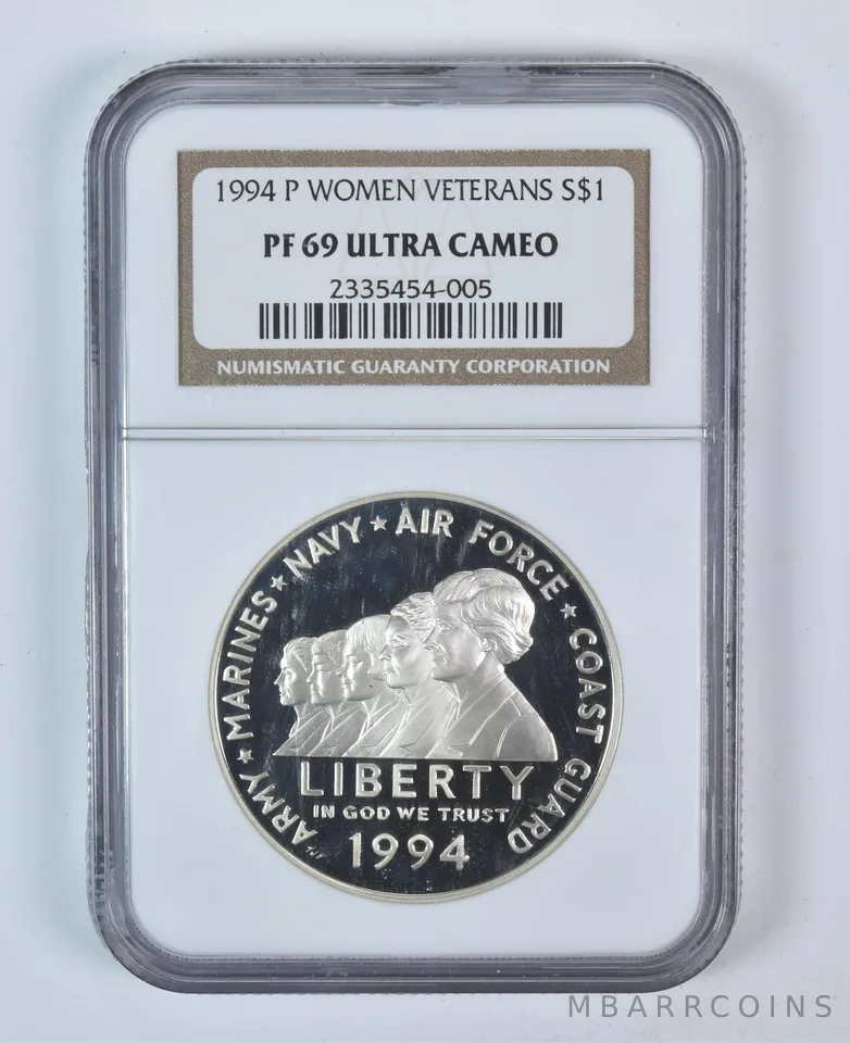 1994-P Women Veterans Commemorative Silver Dollar PF69 UCAM NGC