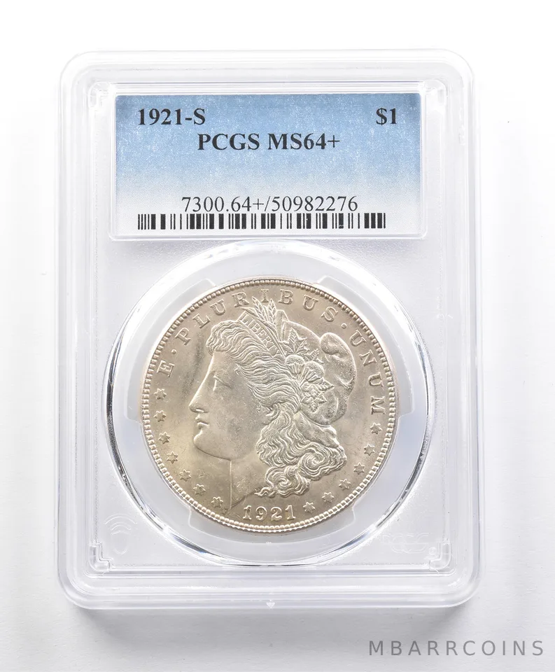 1921-S Morgan Silver Dollar MS64+ PCGS *3237