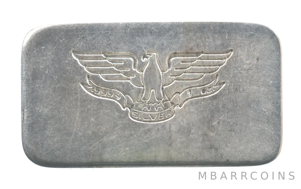 Rare Vintage WH Foster 1 oz Silver Bar Type 2 a0761