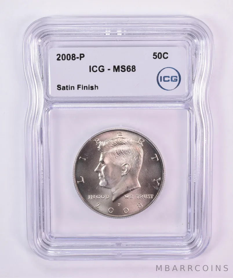 2008-P Kennedy Half Dollar Satin Finish MS68 ICG