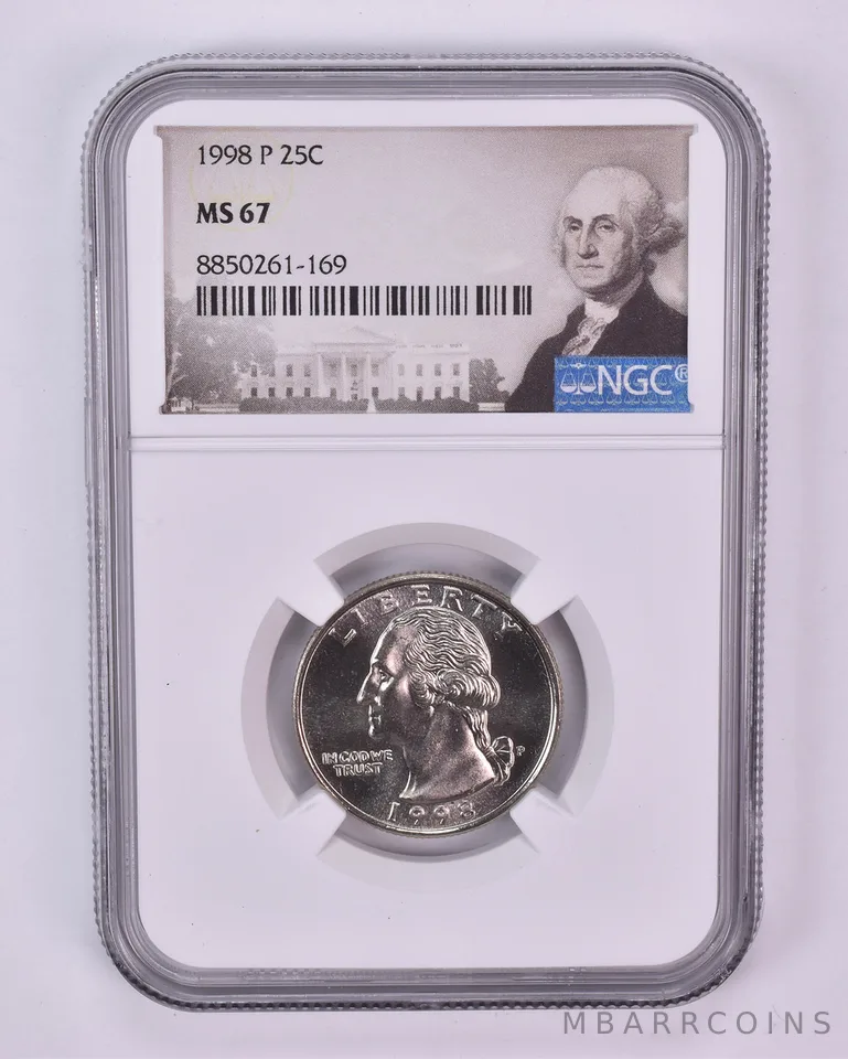 1998-P Washington Quarter MS67 NGC Special Label