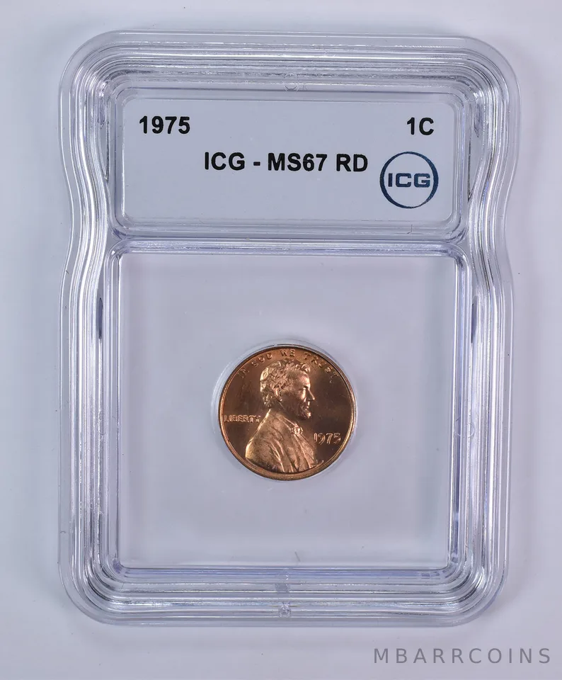 1975 Lincoln Memorial Cent MS67 RD ICG