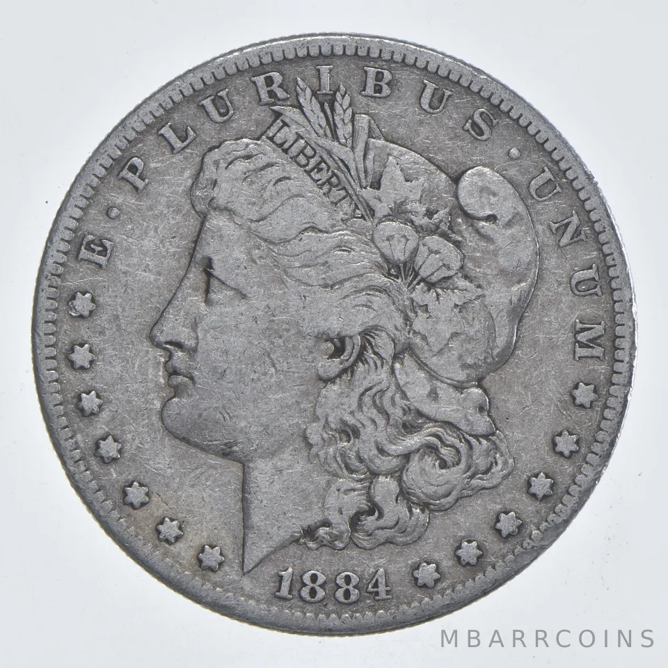 Early - 1884-S Morgan Silver Dollar - 90% US Coin *756