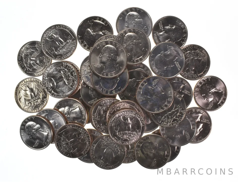 Lot (40) 1988-D Washington Quarter Clad Unc Roll