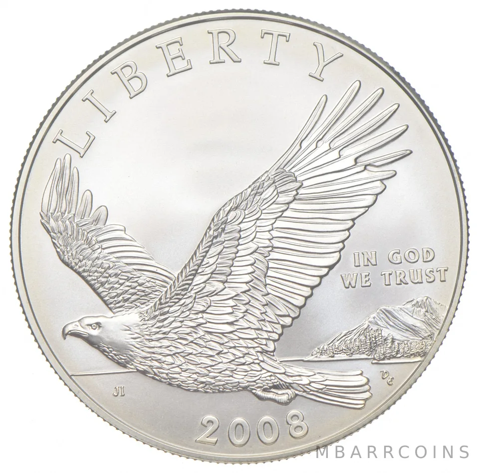 2008-P Unc American Bald Eagle Commemorative Silver Dollar $1