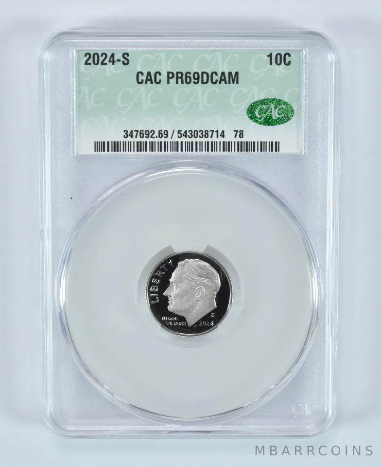 2024-S Roosevelt Dime PR69 DCAM CAC CACg