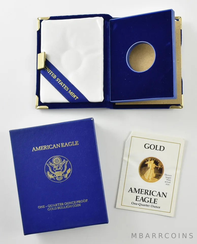 OGP 1988-P Gold Eagle 1/4 oz Proof - BOX & COA - NO COIN
