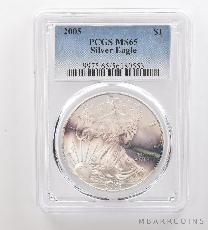 2005 American Silver Eagle MS65 PCGS Beautiful Tone *3231
