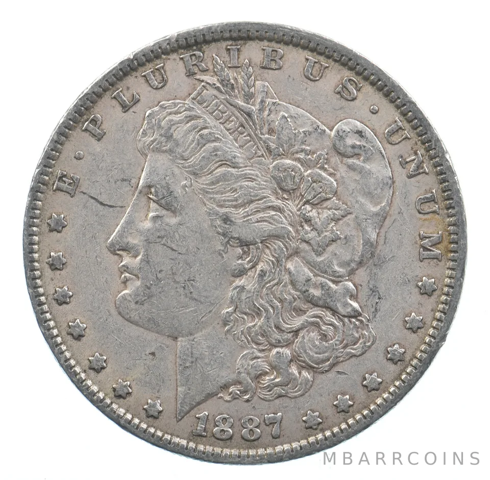 Early - 1887 Morgan Silver Dollar - 90% US Coin *975