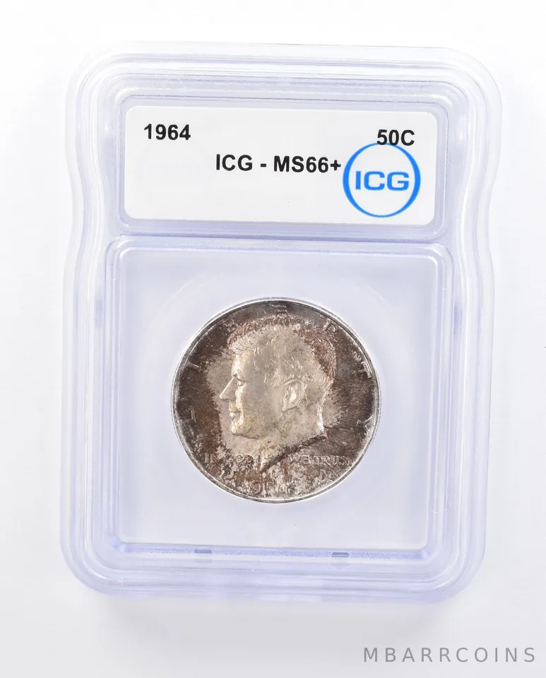 1964 Kennedy Half Dollar MS66+ ICG Beautiful Tone *1910