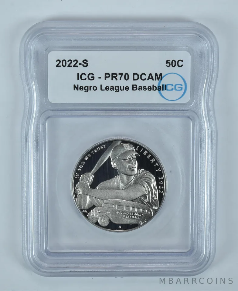 2022-S Negro Leages Baseball Commemorative Half Dollar PR70 DCAM ICG