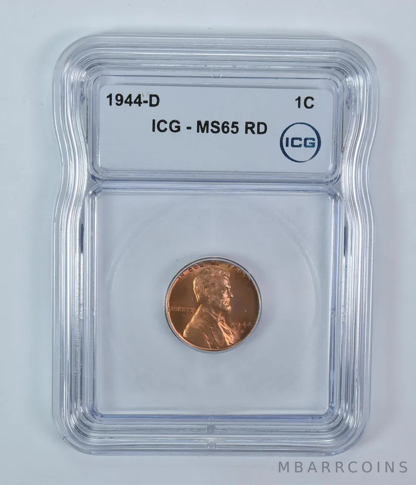 1944-D Lincoln Wheat Cent MS65 RD ICG