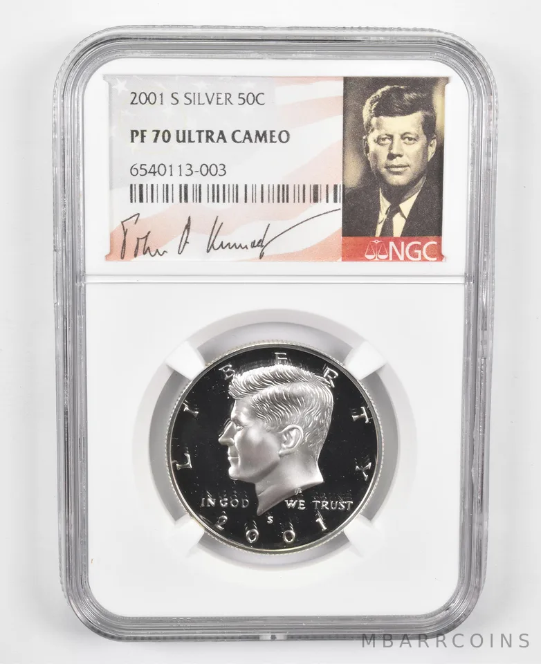 2001-S Kennedy Half Dollar SILVER PF70 UCam - NGC Special Lbl