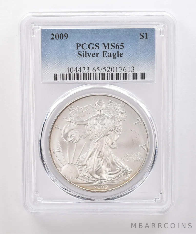 2009 American Silver Eagle MS65 PCGS Beautiful Tone *1974