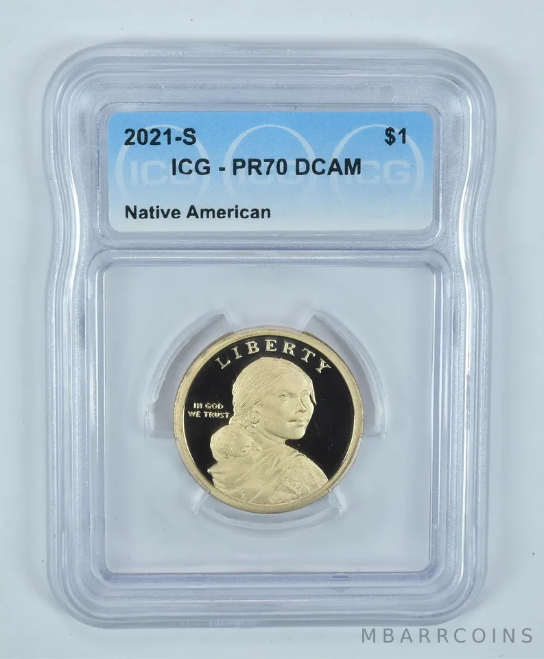 2021-S Sacagawea $1 Natives In Military PR70 DCAM ICG