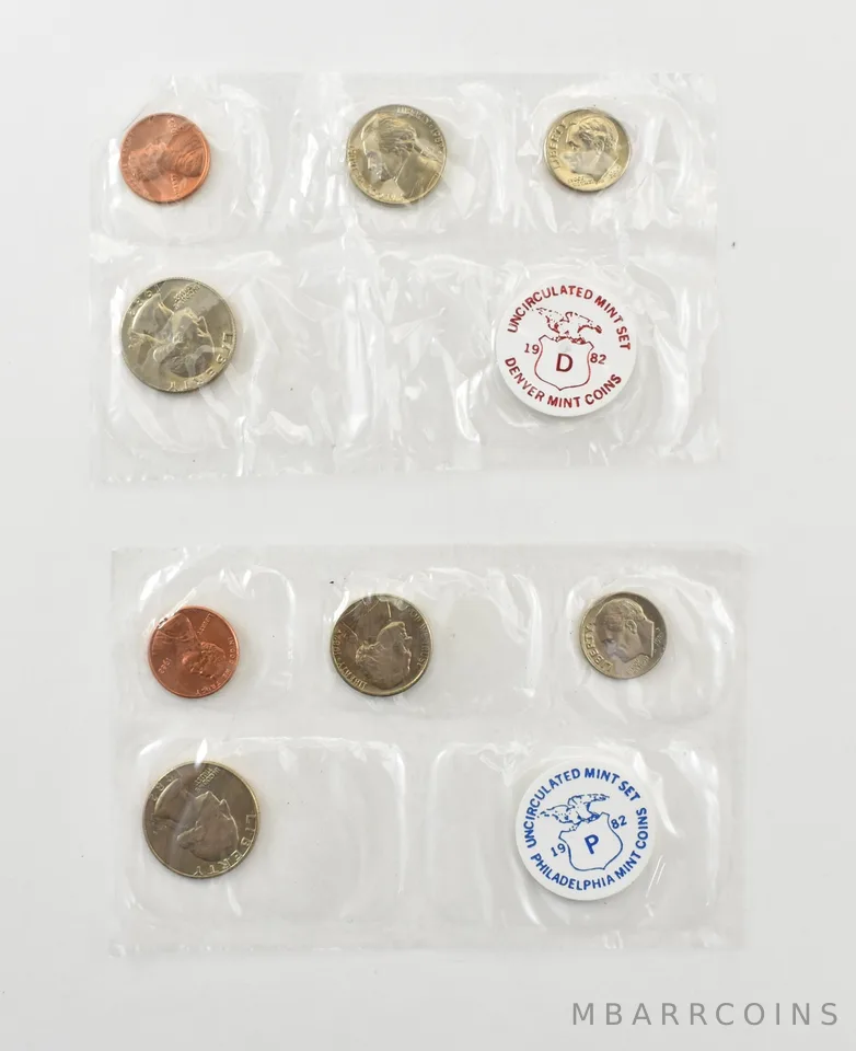1982 Uncirculated Mint P/D *8204