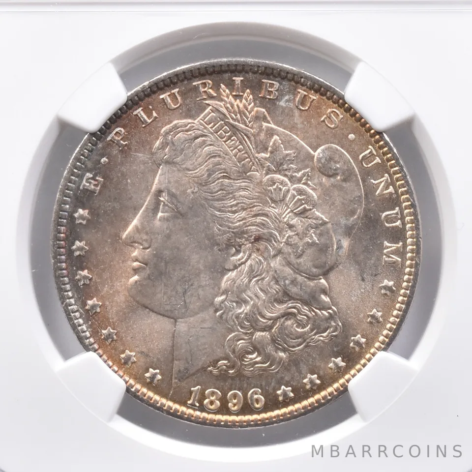 1896 Morgan Silver Dollar MS64 NGC Beautiful Tone *2410