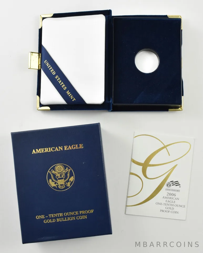 OGP 2006-W Gold Eagle 1/10 Oz Proof - BOX & COA - NO COIN