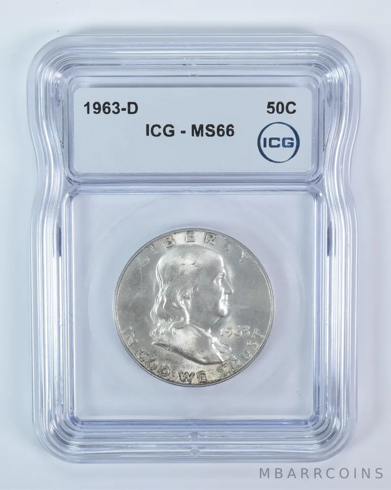 1963-D Franklin Half Dollar MS66 ICG